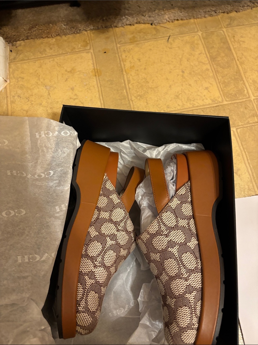 Size 7 platform clogs